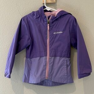 Columbia Girls Rain-Zilla Two-Tone Purple Kids' Jacket Size 4T